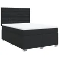 cadre de lit avec matelas Noir 140x190 cm Similicuir