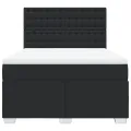 cadre de lit avec matelas Noir 140x190 cm Similicuir