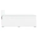 cadre de lit avec matelas Blanc 90x200 cm Similicuir