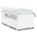 cadre de lit avec matelas Blanc 90x200 cm Similicuir