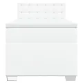 cadre de lit avec matelas Blanc 90x200 cm Similicuir