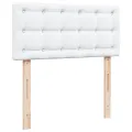 cadre de lit avec matelas Blanc 90x200 cm Similicuir