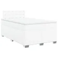 cadre de lit avec matelas blanc 120x190cm similicuir
