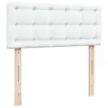 cadre de lit avec matelas blanc 120x190cm similicuir