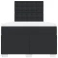 cadre de lit avec matelas noir 120x190 cm similicuir