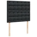 cadre de lit avec matelas noir 120x190 cm similicuir