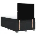 cadre de lit avec matelas noir 120x190 cm similicuir