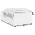 cadre de lit avec matelas blanc 120x190cm similicuir