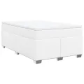 cadre de lit avec matelas blanc 120x190cm similicuir