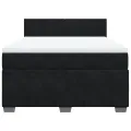 cadre de lit et matelas Noir 160x200 cm Velours