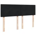 cadre de lit et matelas Noir 160x200 cm Velours