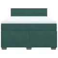cadre de lit et matelas Vert foncé 140x200cm Velours
