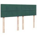 cadre de lit et matelas Vert foncé 140x200cm Velours