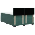 cadre de lit et matelas Vert foncé 140x200cm Velours