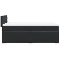 cadre de lit avec matelas Noir 80x200cm Similicuir