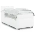 cadre de lit avec matelas Blanc 80x200 cm Similicuir