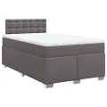 cadre de lit avec matelas Gris 120x200 cm Similicuir