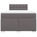 cadre de lit avec matelas Gris 120x200 cm Similicuir