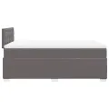 cadre de lit avec matelas Gris 120x200 cm Similicuir