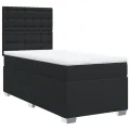 cadre de lit avec matelas Noir 80x200cm Similicuir