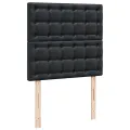 cadre de lit avec matelas Noir 80x200cm Similicuir