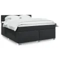 cadre de lit avec matelas Noir 180x200 cm Similicuir
