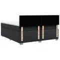 cadre de lit avec matelas Noir 180x200 cm Similicuir