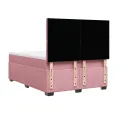 cadre de lit avec matelas Rose 140x200 cm Velours
