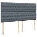 cadre de lit et matelas Gris foncé 180x200cm Velours