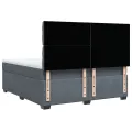 cadre de lit et matelas Gris foncé 180x200cm Velours
