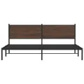 Cadre de lit en métal sans matelas chêne marron 200x200 cm