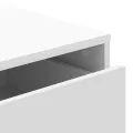 Commode d'angle blanc 60x41x58 cm bois d'ingénierie