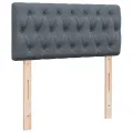 cadre de lit et matelas Gris foncé 80x200 cm Velours
