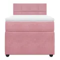 cadre de lit et matelas Rose 80x200 cm Velours