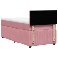 cadre de lit et matelas Rose 80x200 cm Velours