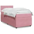 cadre de lit et matelas Rose 80x200 cm Velours