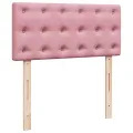 cadre de lit et matelas Rose 80x200 cm Velours