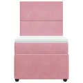 cadre de lit et matelas Rose 80x200 cm Velours
