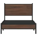Cadre de lit en métal sans matelas chêne marron 100x200 cm