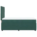 cadre de lit et matelas Vert foncé 80x200 cm Velours