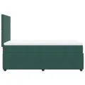 cadre de lit et matelas Vert foncé 80x200 cm Velours