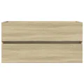 Armoire d'évier Chêne sonoma 90x38,5x45 cm Aggloméré