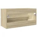 Armoire d'évier Chêne sonoma 90x38,5x45 cm Aggloméré