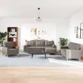 Ensemble de canapés 4 pcs repose-pied et coussins décoratifs
