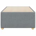 Cadre de lit sans matelas gris clair 90x190 cm tissu