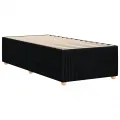 Cadre de lit sans matelas noir 90x190 cm tissu