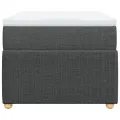 cadre de lit et matelas Gris foncé 90x190 cm Tissu