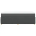 cadre de lit et matelas Gris foncé 90x190 cm Tissu