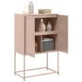 Meuble TV blanc 100,5x39x60,5 cm acier