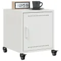 Table de chevet blanc 36x39x43,5 cm acier